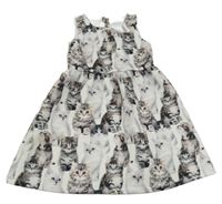 Smetanové šaty s koťátky H&M