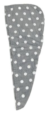 Šedo-bílý puntíkatý froté turban Lacura