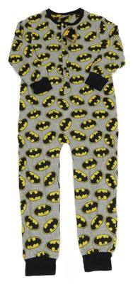 Nové - šedo-černý melírovaný overal s Batmany 