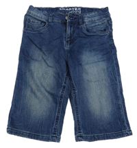 Tmavomodré teplákové rifľové kraťasy Chapter Young