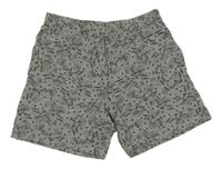 Sivé melírované kraťasy s Tomem a Jerrym