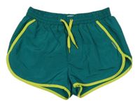 Tmavozeleno-limetkové plážové kraťasy Coas Coast