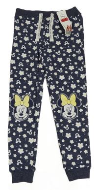Nové - tmavomodré melírované tepláky s Minnie Disney