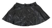 Čierna koženková kolová sukňa H&M