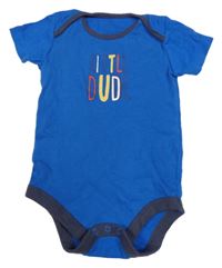 Cobaltově modro-tmavomodré body s nápisy Tu