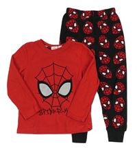 Červeno-čierne fleecové pyžama so Spidermanem Primark