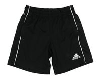 Černé sportovní kraťasy s logem Adidas
