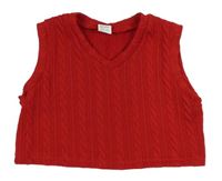 Červená crop vesta