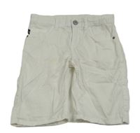 Smetanové plátěné kraťasy Terranova