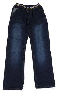 Tmavomodré rifle s úpletovým pasem St. Bernard