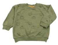 Khaki mikina s medveďmi Nutmeg