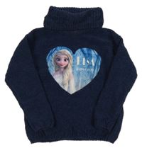 Tmavomodrý svetrový rolák s Elsou C&A
