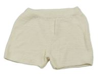 Smotanové pletené kraťasy Zara