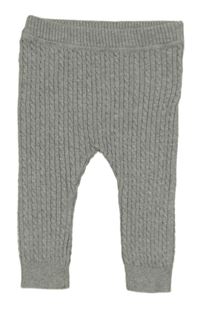 Sivé pletené tepláky s copánkovým vzorom M&S