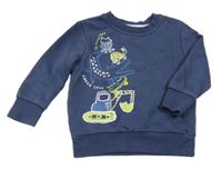 Tmavomodrá mikina s bágrom a zvířaty George