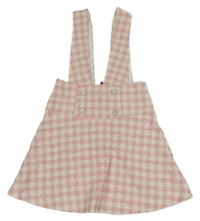 Ružovo-smotanová kockovaná sukňa s trakami River Island