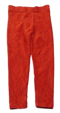 Červené rebrované zamatové legíny George