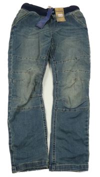 Nové - Tmavomodré jogger rifle s úpletovým pasem F&F