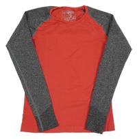 Červeno-tmavosivé spodné tričko Pocopiano