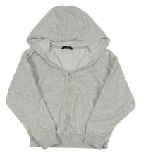 Světlešedá melírovaná propínací mikina s kapucí George