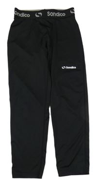 Černé sportovní capri funkční legíny s logem Sondico