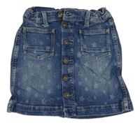 Modrá rifľová prepínaci sukňa s hviezdami Pepe Jeans