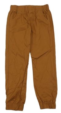 Hnedé plátenné jogger cuff nohavice TCM