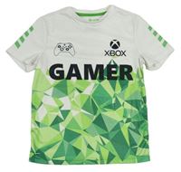 Bílo-zelené sportovní funkční tričko - Xbox