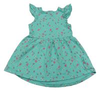 Zelené šaty s motýlikmi Mothercare