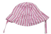 Bielo-ružový pruhovaný ľahký klobúk zn. Primark