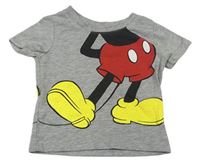 Šedé melírované tričko s Mickeym 