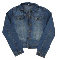 Tmavomodrá crop riflová bunda George