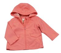 Lososová nepromokavá jarní bunda s kapucí F&F