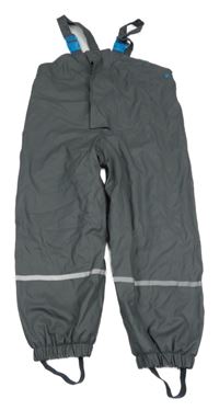 Tmavošedé zateplené nepromokavé laclové kalhoty Impidimpi