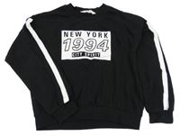 Čierna ľahká mikina s bielým potlačou H&M
