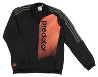 Černo-neonová šusťáková sportovní funkční bunda s nápisem Adidas