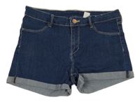 Tmavomodré riflové kraťasy 