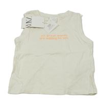 Nové - biele tielko s nápisom Zara