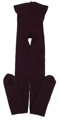 Fialové melírované pančuchy