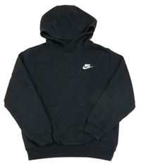 Černá mikina s logem a kapucí Nike