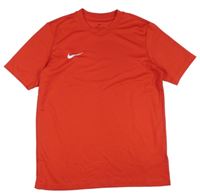 Červené sportovní funkční tričko s logem Nike