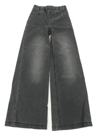 Tmavošedé široké džegíny H&M