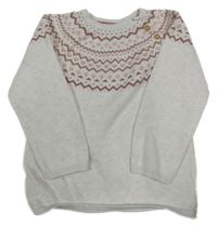 Smetanovo-ružový vzorovaný ľahký sveter H&M