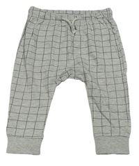 Sivé kouskované baggy tepláky zn. H&M