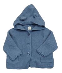 Modrý prepínaci sveter s kapucňou GAP