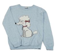 Svetlomodrý sveter s psíkom Primark