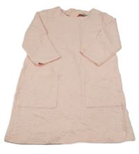 Světlerůžové teplákové květované šaty Pepperts