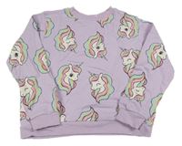 Lila mikina s jednorožcami H&M