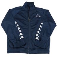 Tmavomodrá propínací sportovní mikina s logem Kappa