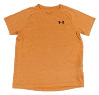Oranžové melírované športové tričko s logom Under Armour